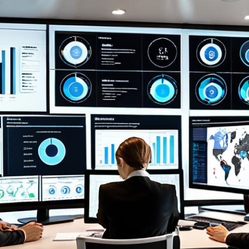 **

Cybersecurity risk assessment. A diverse team of professionals (IT, legal, management) are huddled around a large screen displaying network diagrams and threat analysis reports. The atmosphere is serious and collaborative. Emphasize the importance of identifying critical assets and vulnerabilities. Modern office setting.

**